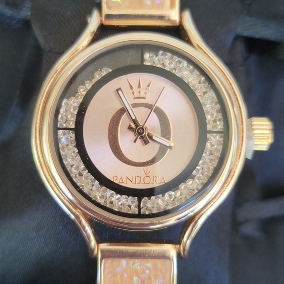 rose gold pandora watch